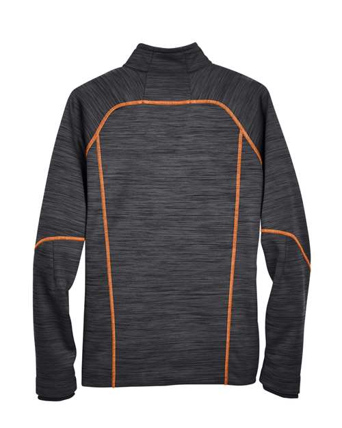 Men's Flux Mélange Bonded Fleece Jacket — Carbon/ Orange Soda
