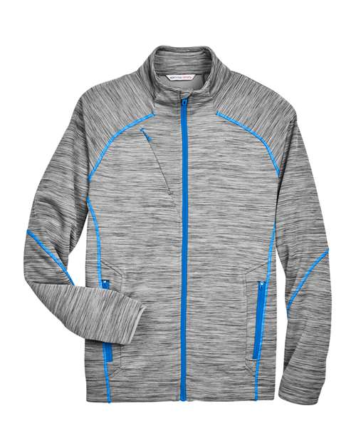 Men's Flux Mélange Bonded Fleece Jacket — Platinum/ Olympic Blue