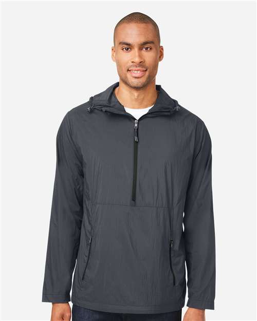 Men's Aura Lightweight Packable Anorak — Carbon/ Black