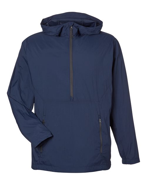 Men's Aura Lightweight Packable Anorak — Classic Navy/ Carbon