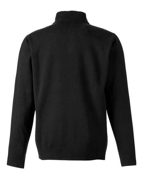 Unisex Pilbloc™ Quarter-Zip Pullover Sweater — Black
