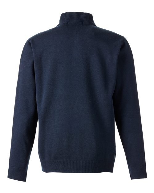 Unisex Pilbloc™ Quarter-Zip Pullover Sweater — Dark Navy