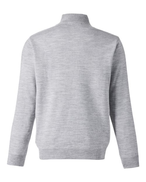 Unisex Pilbloc™ Quarter-Zip Pullover Sweater — Grey Heather