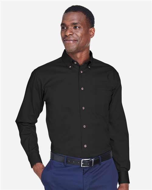 Men's Tall Easy Blend™ Twill Dress Shirt — Black