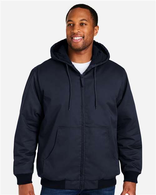 Unisex ClimaBloc® Heavyweight Hooded Full-Zip Jacket — Dark Navy