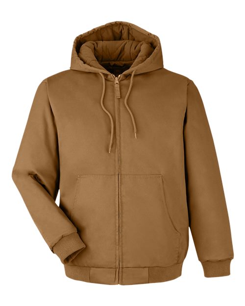 Unisex ClimaBloc® Heavyweight Hooded Full-Zip Jacket — Duck Brown