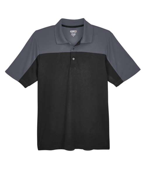 Men's Balance Colorblock Performance Piqué Polo — Black/ Carbon