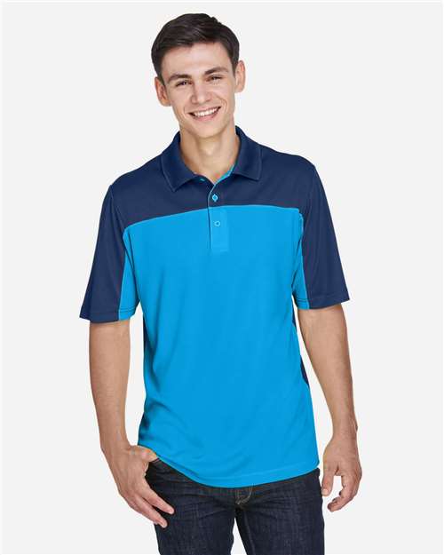 Men's Balance Colorblock Performance Piqué Polo — Electric Blue/ Classic Navy