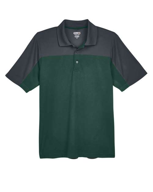 Men's Balance Colorblock Performance Piqué Polo — Forest/ Carbon