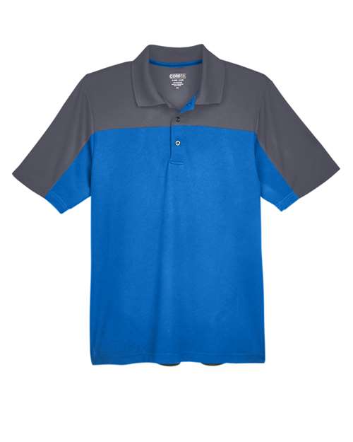 Men's Balance Colorblock Performance Piqué Polo — True Royal/ Carbon