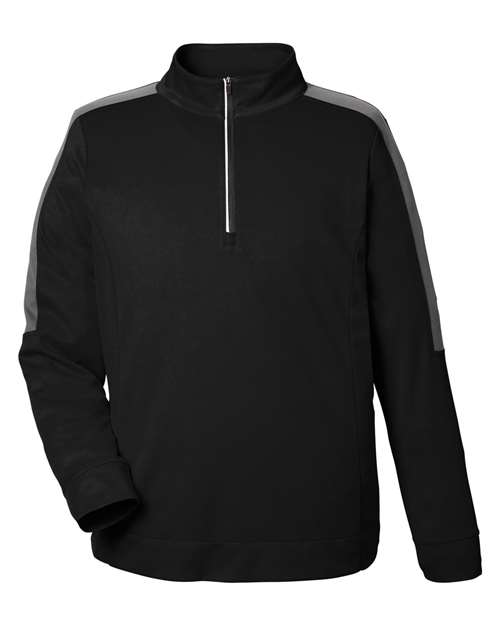 Men's Market Snag Protect Mesh Colorblock Quarter-Zip Pullover — Black/ Carbon