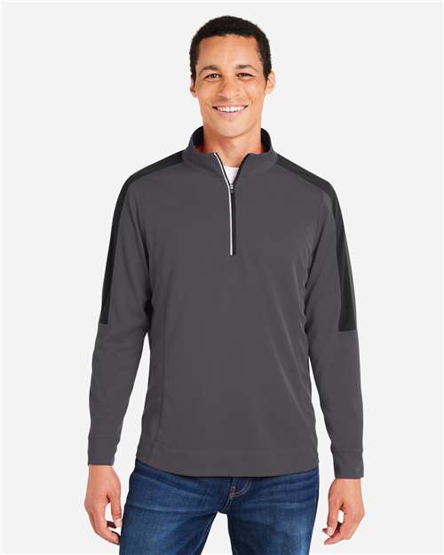 Men's Market Snag Protect Mesh Colorblock Quarter-Zip Pullover — Carbon/ Black