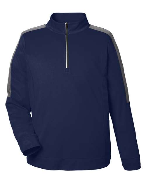 Men's Market Snag Protect Mesh Colorblock Quarter-Zip Pullover — Classic Navy Heather/ Carbon