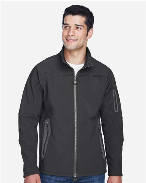Men's Three Layer Fleece Bonded Shell Technical Jacket — Graphite
