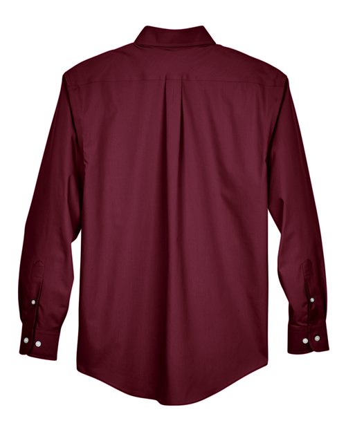 Men's Crown Collection® Broadcloth Woven Dress Shirt — Burgundy