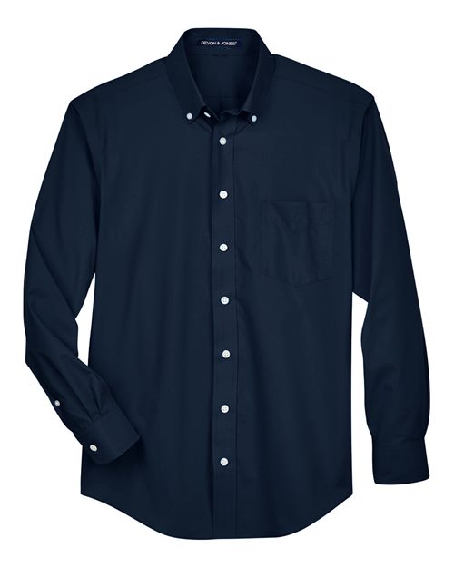 Men's Crown Collection® Broadcloth Woven Dress Shirt — Navy