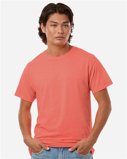 Men's Gold Soft Touch T-Shirt — Heather Coral