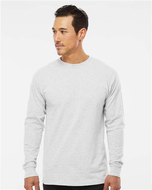 Unisex Gold Soft Touch Long Sleeve T-Shirt — Ash