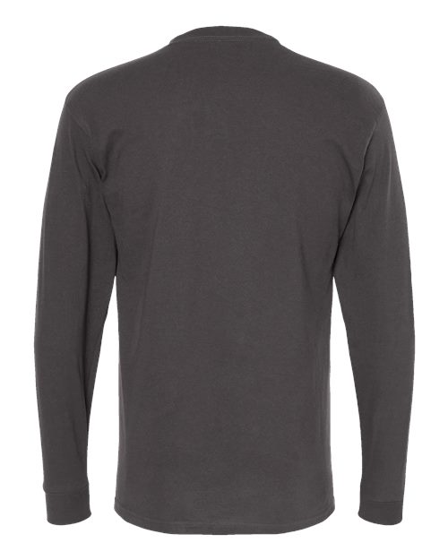 Unisex Gold Soft Touch Long Sleeve T-Shirt — Charcoal