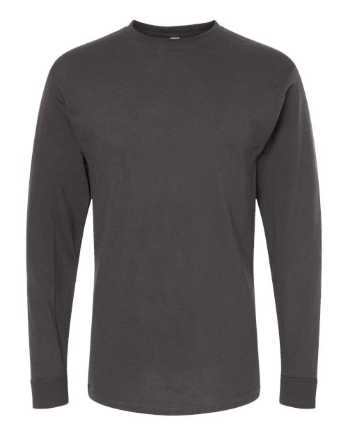 Unisex Gold Soft Touch Long Sleeve T-Shirt — Charcoal