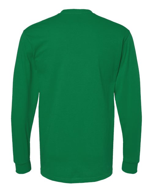 Unisex Gold Soft Touch Long Sleeve T-Shirt — Fine Kelly Green