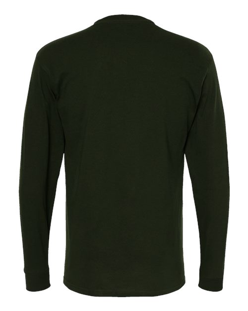 Unisex Gold Soft Touch Long Sleeve T-Shirt — Forest Green