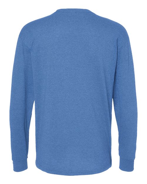 Unisex Gold Soft Touch Long Sleeve T-Shirt — Heather Royal