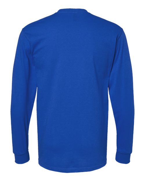 Unisex Gold Soft Touch Long Sleeve T-Shirt — Royal