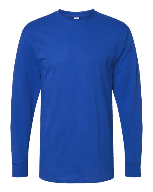 Unisex Gold Soft Touch Long Sleeve T-Shirt — Royal