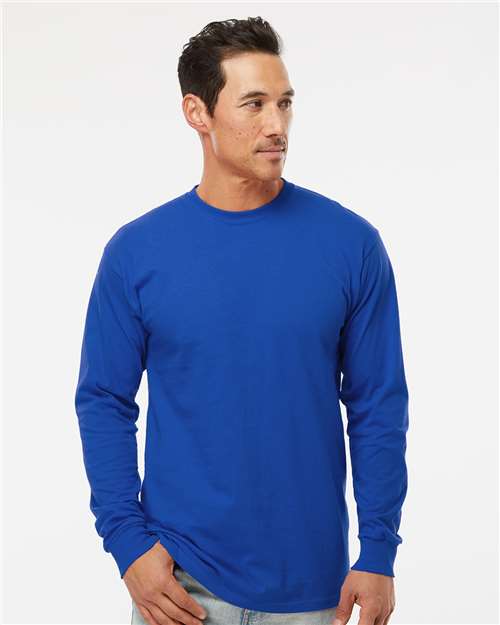Unisex Gold Soft Touch Long Sleeve T-Shirt — Royal