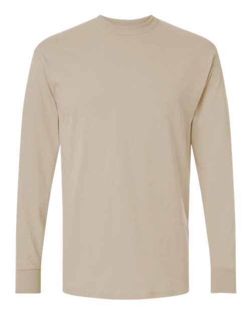Unisex Gold Soft Touch Long Sleeve T-Shirt — Sand