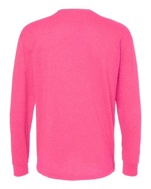 Unisex Gold Soft Touch Long Sleeve T-Shirt — Neon Pink