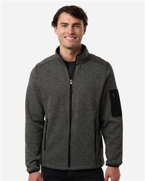 Men's Jasper Full-Zip Fleece Jacket — Black/ Grey