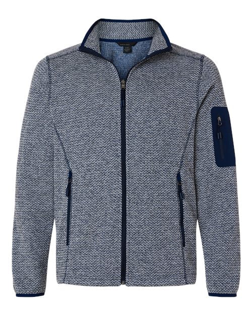 Men's Jasper Full-Zip Fleece Jacket — Classic Navy/ White