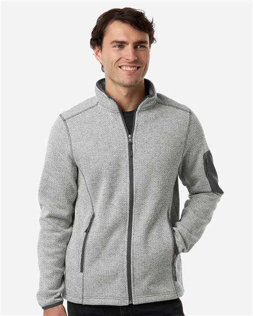 Men's Jasper Full-Zip Fleece Jacket — Grey/ White