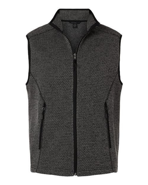 Men's Jasper Jacquard Fleece Vest — Black/ Grey