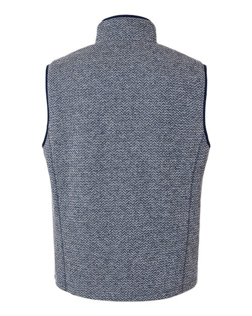 Men's Jasper Jacquard Fleece Vest — Classic Navy/ White