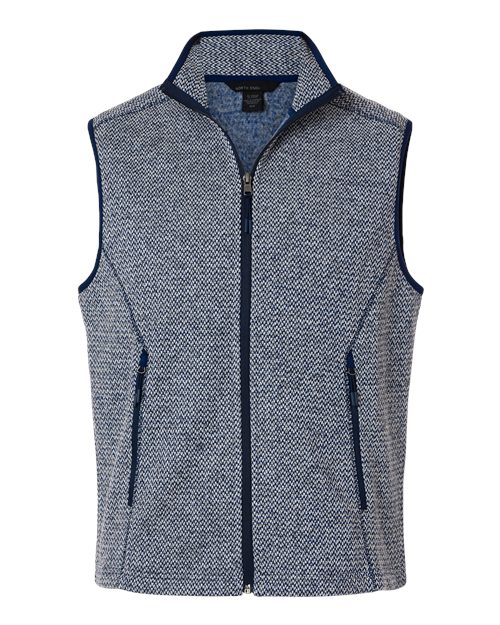 Men's Jasper Jacquard Fleece Vest — Classic Navy/ White
