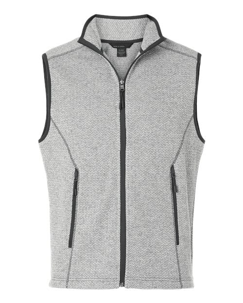 Men's Jasper Jacquard Fleece Vest — Grey/ White