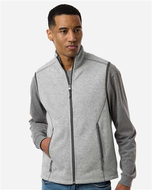 Men's Jasper Jacquard Fleece Vest — Grey/ White