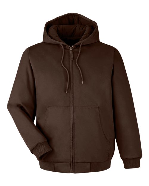 Unisex ClimaBloc® Heavyweight Hooded Full-Zip Jacket — Dark Mocha