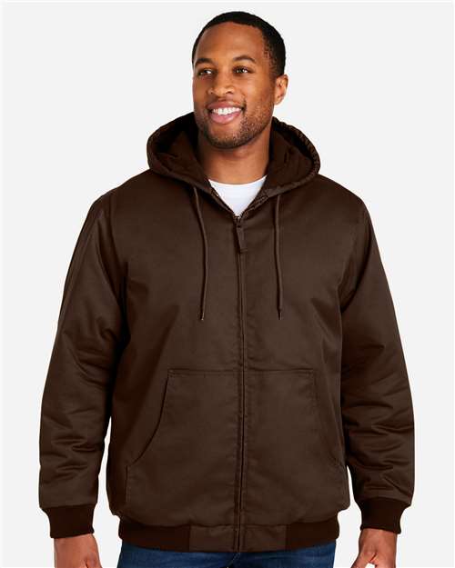 Unisex ClimaBloc® Heavyweight Hooded Full-Zip Jacket — Dark Mocha