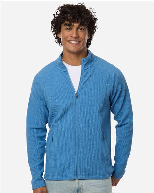 Men's Spirit Textured Full-Zip — Light Nautical Blue Heather
