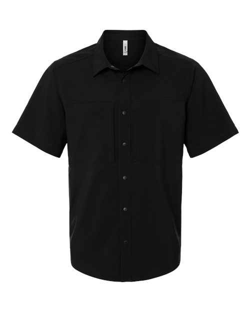 Men's UltraUVP Shoreline Short Sleeve Staff Shirt — Black