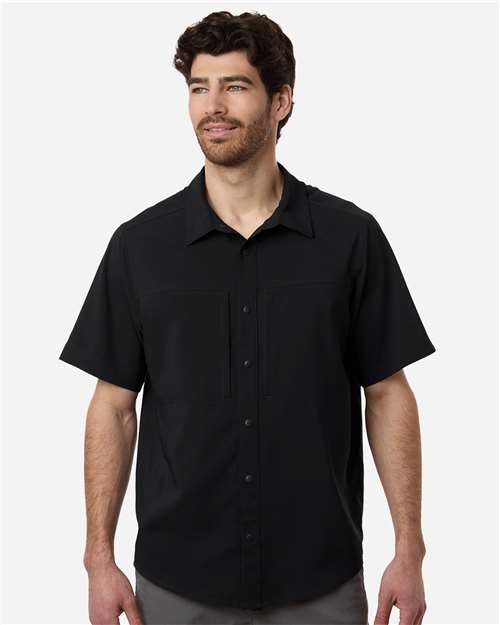 Men's UltraUVP Shoreline Short Sleeve Staff Shirt — Black