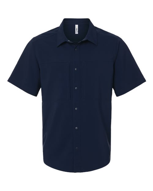 Men's UltraUVP Shoreline Short Sleeve Staff Shirt — Classic Navy