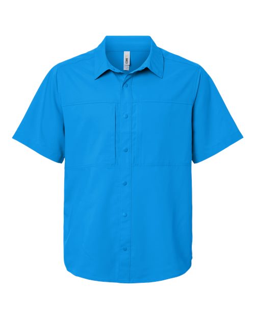 Men's UltraUVP Shoreline Short Sleeve Staff Shirt — Electric Blue