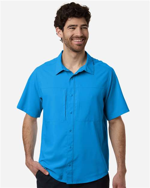 Men's UltraUVP Shoreline Short Sleeve Staff Shirt — Electric Blue