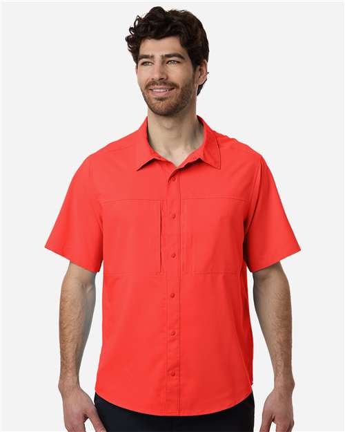 Men's UltraUVP Shoreline Short Sleeve Staff Shirt — Marina Red