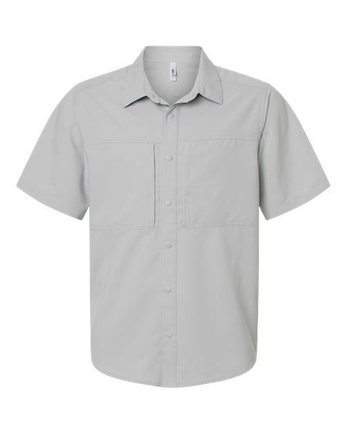 Men's UltraUVP Shoreline Short Sleeve Staff Shirt — Platinum